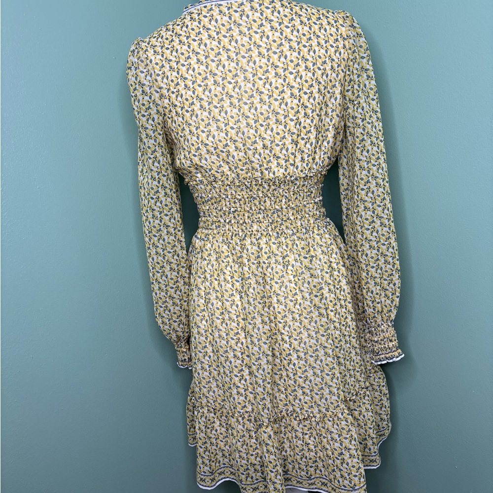 Max Studio Yellow Floral Long Sleeve Dress - Picture 2 of 10